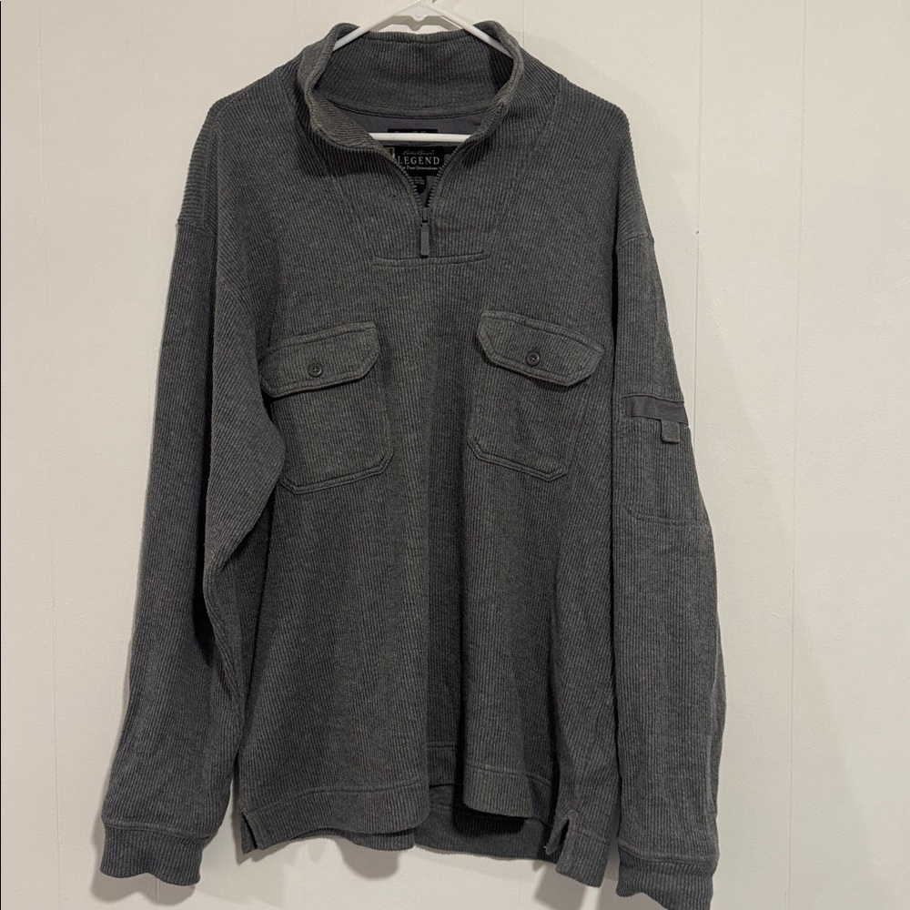 Eddie Bauer Gray Ribbed Sweater